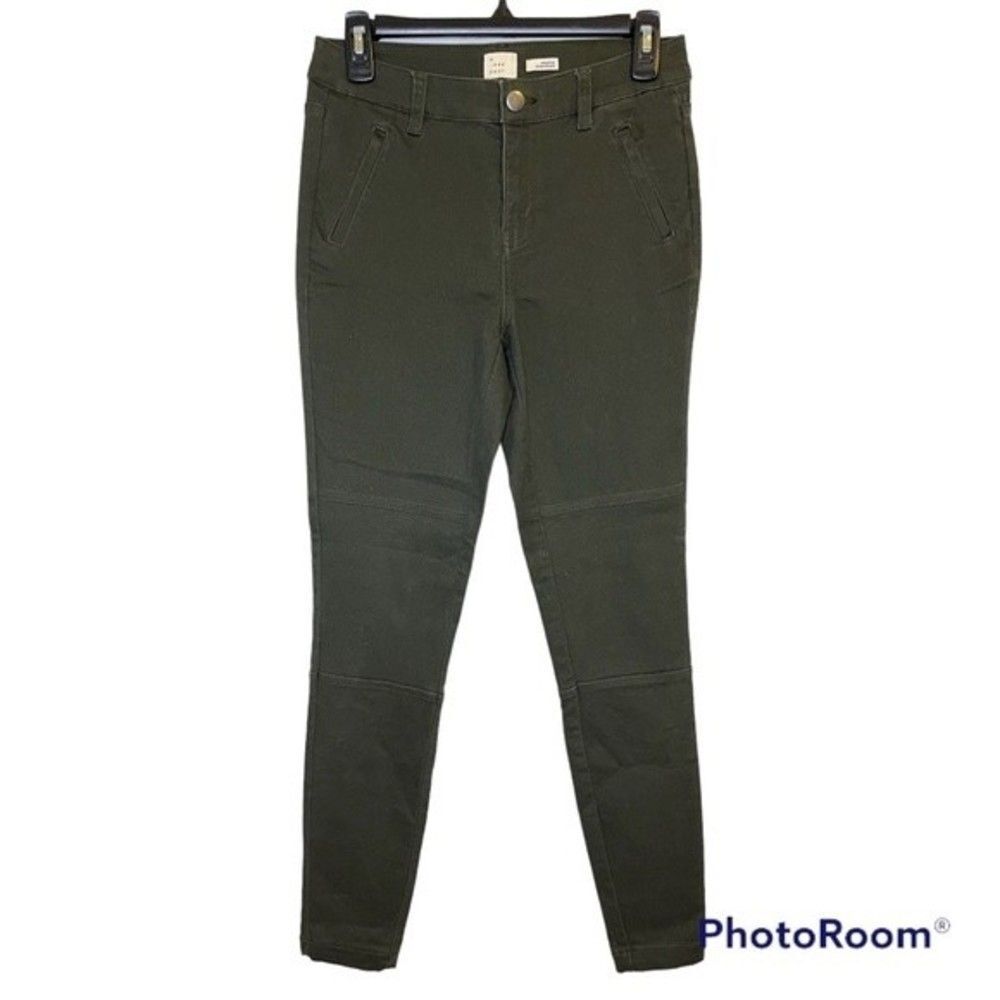 A New Day Olive Green Stretch Skinny Jeans Size 4